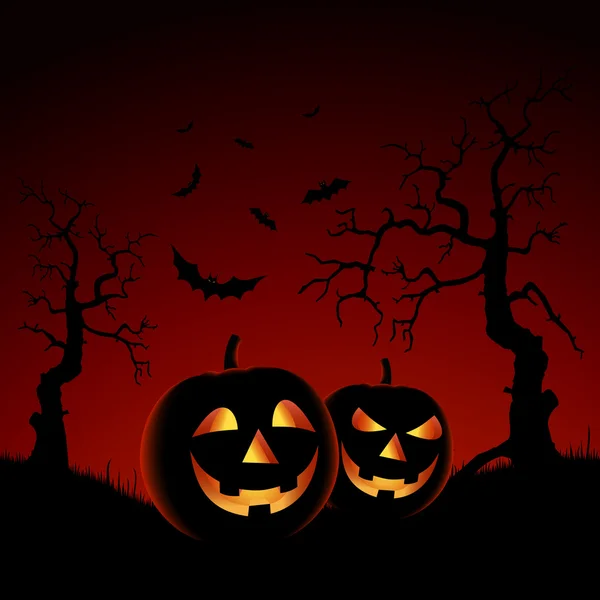 Cadılar Bayramı gecesi kırmızı zemin ile kabak