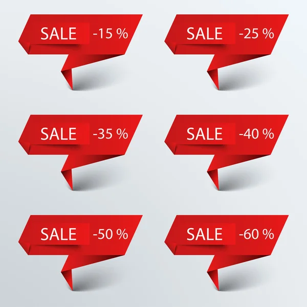 Papper röd visare försäljning — Stock vektor