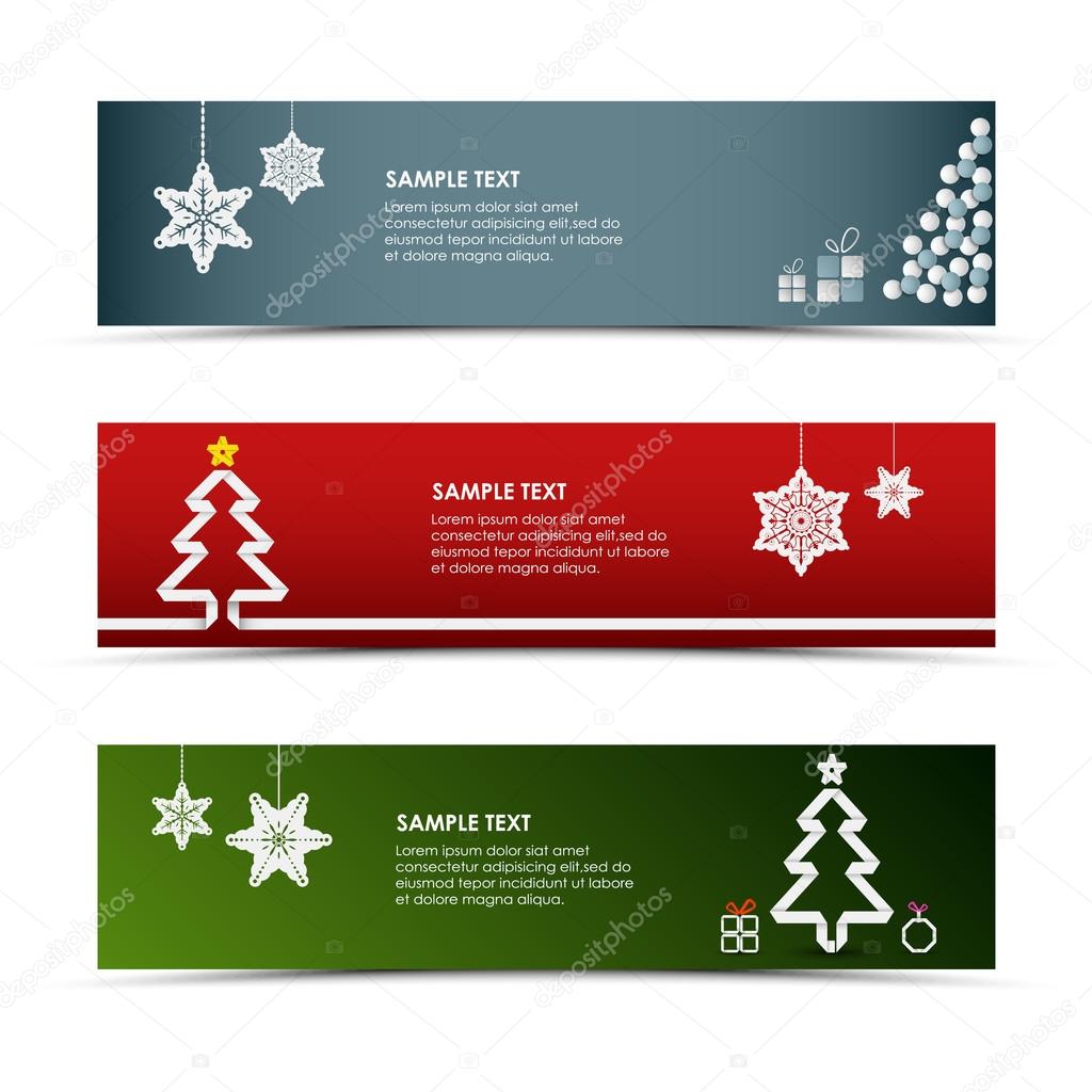 Christmas horizontal banners