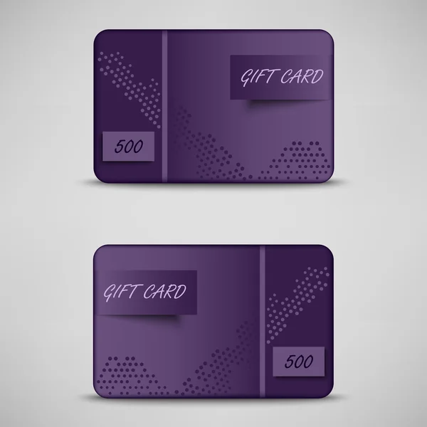 现代紫罗兰色礼品卡模板 — 图库矢量图片