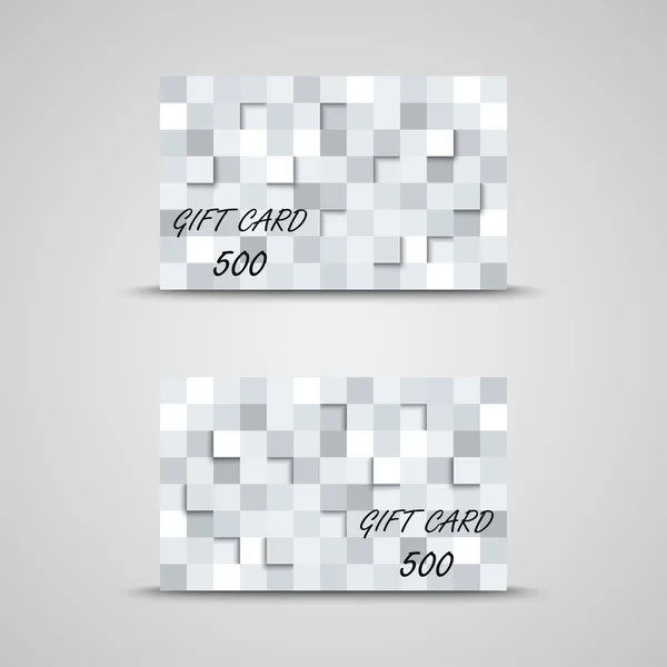 Gift card with abstract squares — Stock Vector