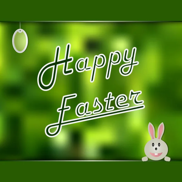 Easter card with green abstract background — Stock Vector