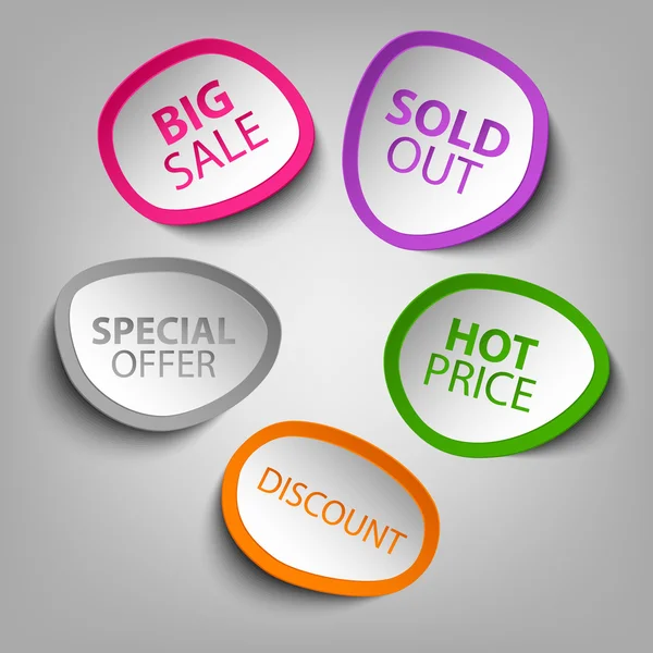 Renkli soyut çıkartmaları Satılık şablonu