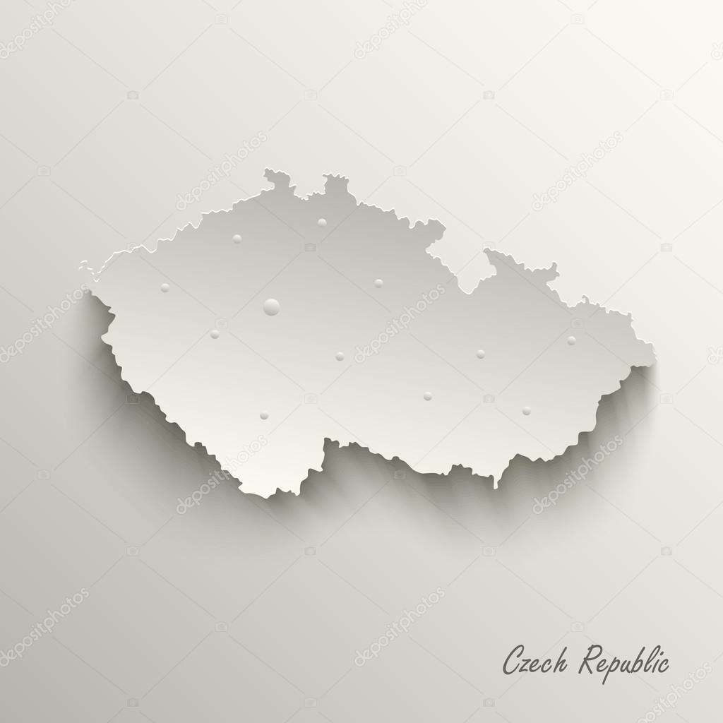 Abstract map Czech Republic template