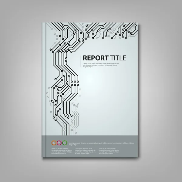 Broschüre Buch mit Leiterplattenschablone — Stockvektor