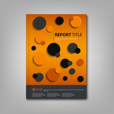 Broşürler kitap ya da soyut el ilanı şablonu daireler