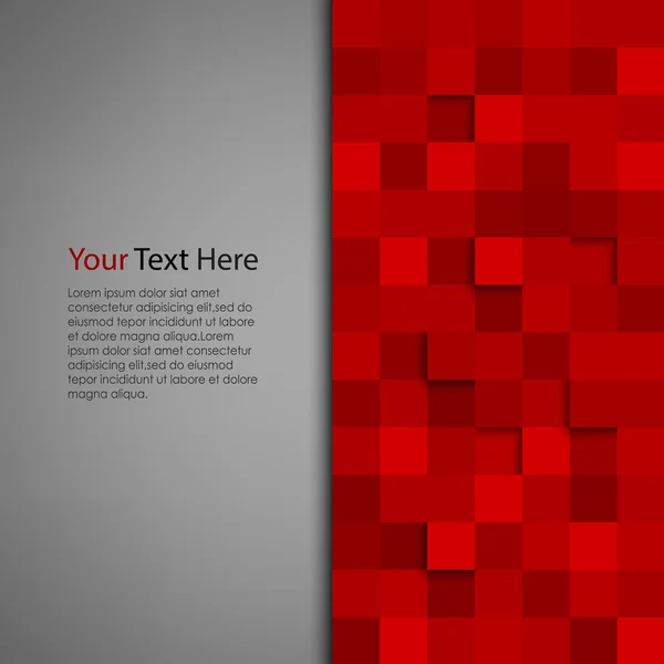 Fond abstrait avec carré rouge — Image vectorielle