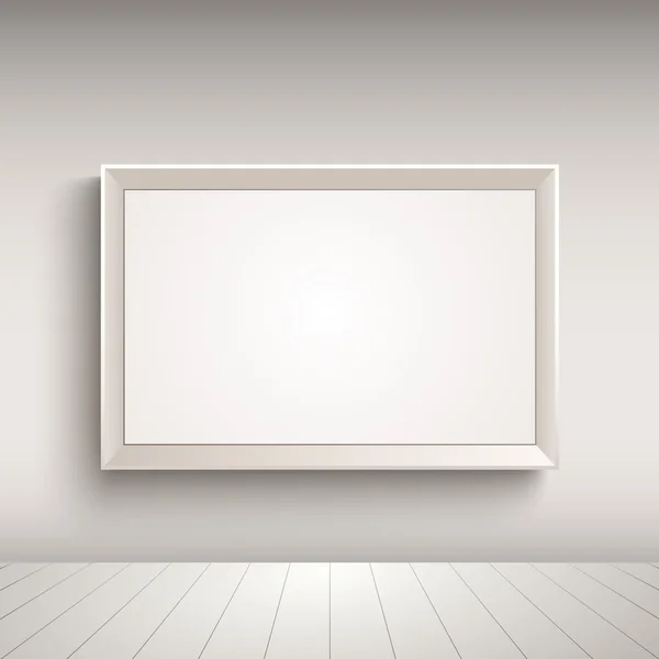 Tablero publicitario vacío en la plantilla de pared — Vector de stock