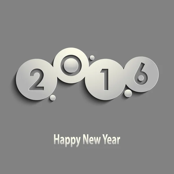 Abstract gray New Year wishes with circles template — стоковый вектор