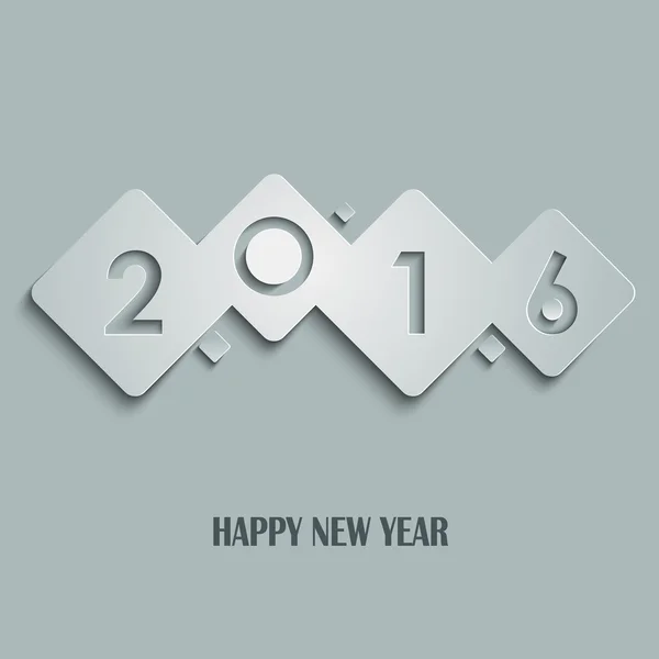 Plantilla de deseos de cubo abstracto Año Nuevo — Archivo Imágenes Vectoriales