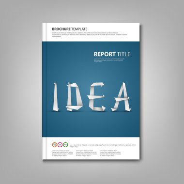 Broşürler kitap ya da kağıt katlanmış yazıt şablonu ile el ilanı