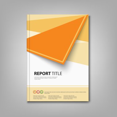 Broşürler kitap ya da turuncu soyut desenli el ilanı