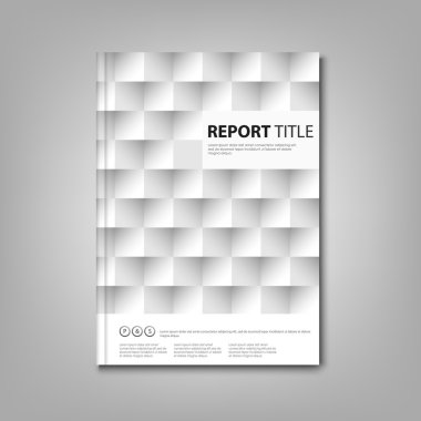 Broşürler kitap ya da bir kağıt kare mozaik şablonu ile el ilanı