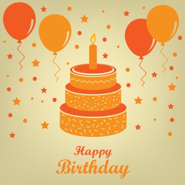 Doğum poster kek ve balon ile