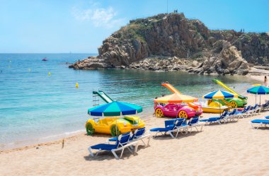 Blanes Beach'te Costa Brava