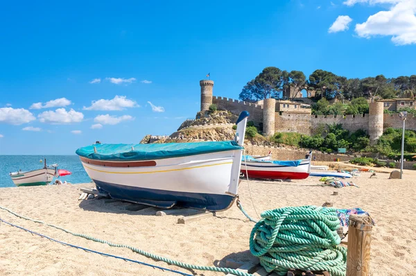 Erőd és Tossa de mar beach — Stock Fotó