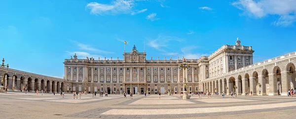 Madrid Španělsko Června 2018 Panoramatický Výhled Palacio Real Nebo Královský — Stock fotografie