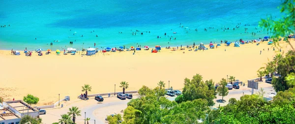 Вид Пляж Море Курортном Городе Сиди Саид Тунис Северная Африка — стоковое фото
