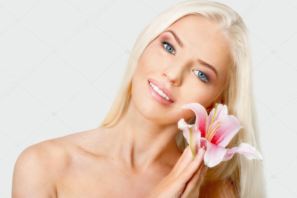 Woman with flower