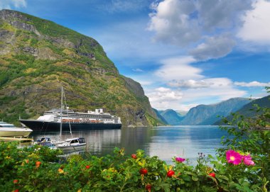 Fjord Sognefjord in Norway clipart