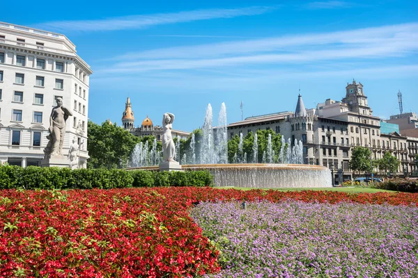 Catalonië plein in Barcelona — Stockfoto