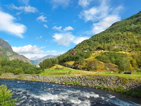 Gebirgsfluss in Norwegen — Stockfoto