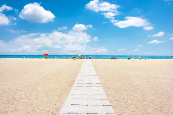 Empuriabrava strand in Spanje — Stockfoto