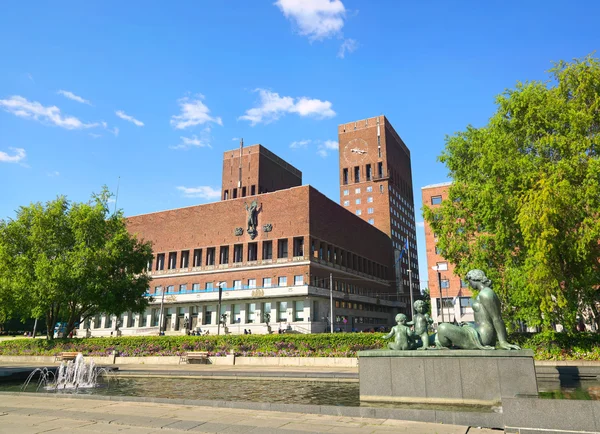 Câmara Municipal de Oslo — Fotografia de Stock