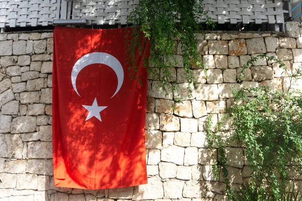 День Турецкой Республики Турецкий Флаг Украшение Города Дома Отдыха — стоковое фото