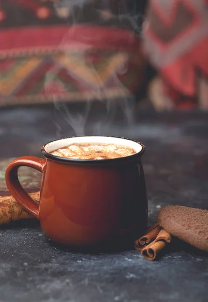 Cokelat Panas Kakao Minum Backround Cocoa Minum Dengan Latar Belakang — Stok Foto