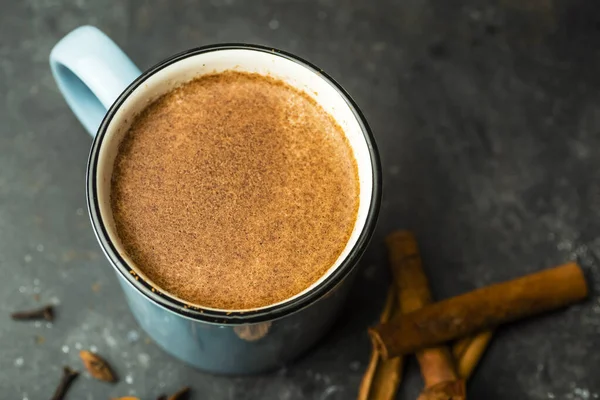 Masala Tea Masala Chai Minuman India Panas Berdasarkan Susu Dan — Stok Foto