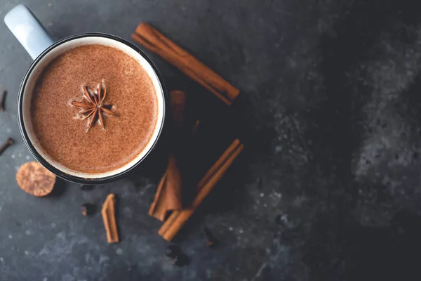 Masala Tea Masala Chai Hot Indian Drink Based Milk Tea — Stock Photo, Image