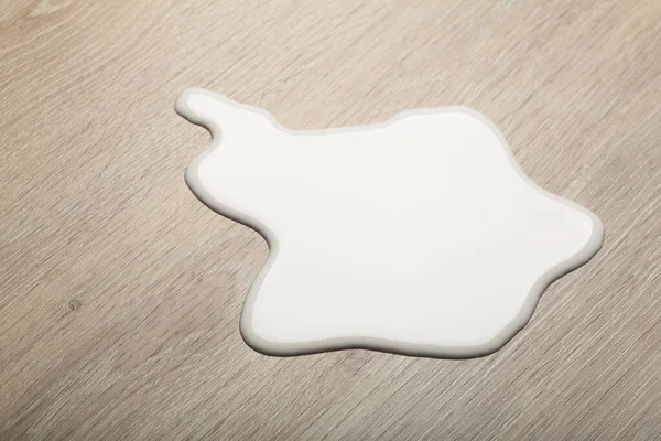 Wooden Floor Overturned Glass White Milk Spilled White Milk Wooden — Stock Photo, Image