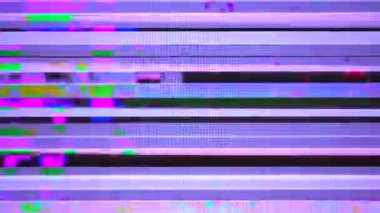 Arıza arka plan, analog ses. Dijital ekranda bulanık gürültü arızası etkisi. Dijital kod ve VHS efektleri