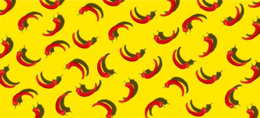 Chili biberli sebze desenli. Yaratıcı şablon gıda minimum arkaplan