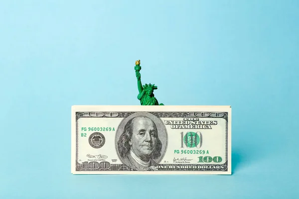 USA dollars background. American rescue plan, USA relief program, stimulus check and Act of 2021 concept. Money, business, profit and livelihood idea — Stock Photo, Image