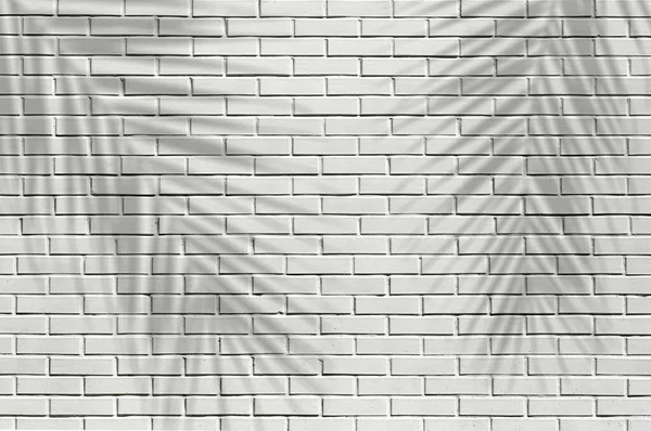 Tegelvit vägg bakgrund. Murverk av vit sten. — Stockfoto