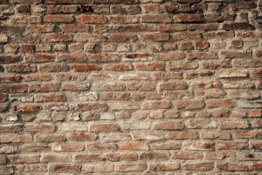 Eski tuğla duvar arka planı. Eski grunge tuğla işi. Yüksek kalite fotoğraf