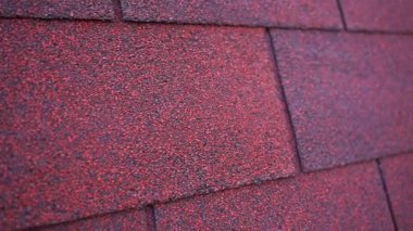 Granüler yüzeyli Bituminous çatı kiremit dokusu. Yüksek kaliteli FullHD görüntüler