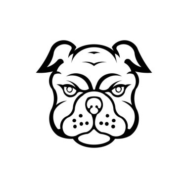 Köpek kafası simgesi, ilham Logo tasarımı baş köpek