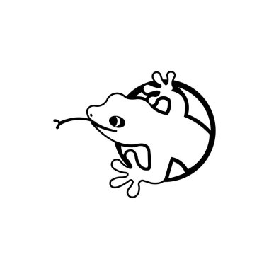 Web tasarımı için kertenkele vektör simgesi çizgi filmi