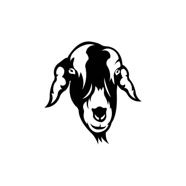 Логотип Ферми Вектор Козиної Голови Тварин Білому Тлі — стоковий вектор