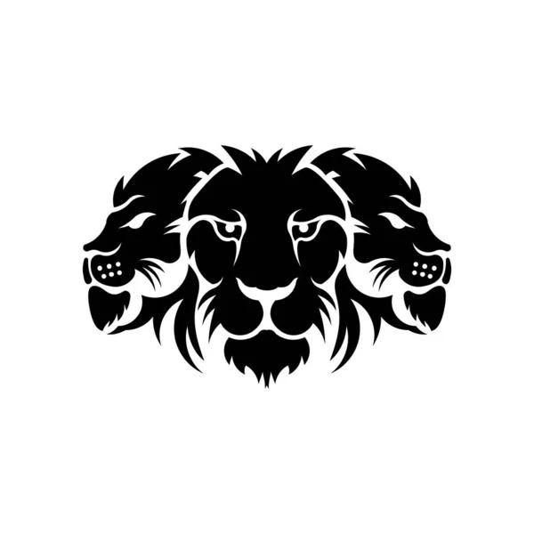 Tête Lion Collection Des Animaux Tête Symbole Tête Lion Pour — Image vectorielle