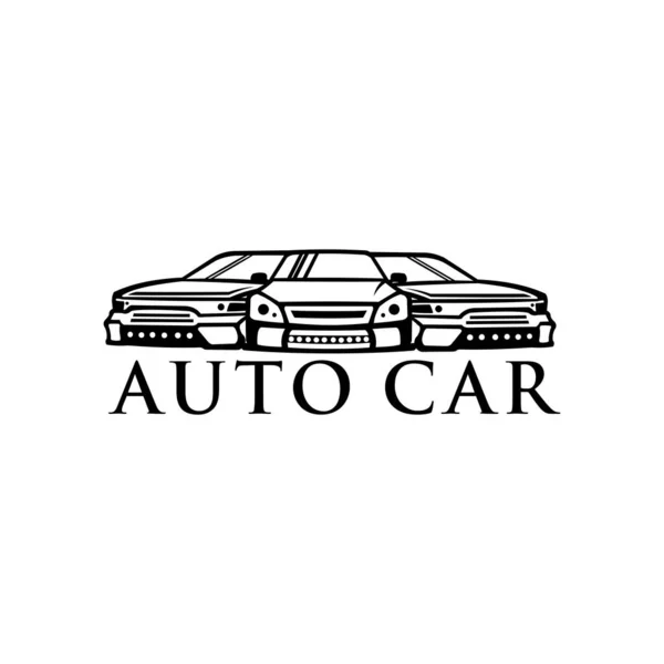 Otomobil Yıkama Servisi Logo Tasarım Şablonu Çizimi — Stok Vektör