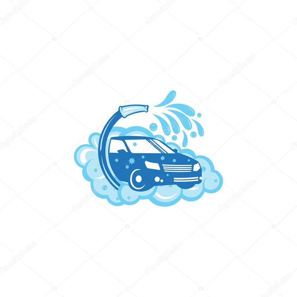 Auto Car Wash service vector logo design template illustration