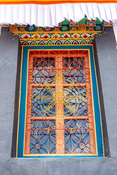 Photo Colorful Door Tawang Monastery Arunachal Pradesh India — Stock Photo, Image