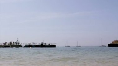 ria formosa sulak alanların korunması bölge peyzaj, algarve, Güney Portekiz bulunan culatra Adası bağlantı noktası,