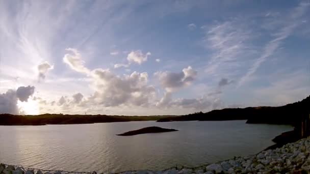 Pan Timelapse - Algarve Beliche dam na šířku zobrazení (Portugalsko) — Stock video