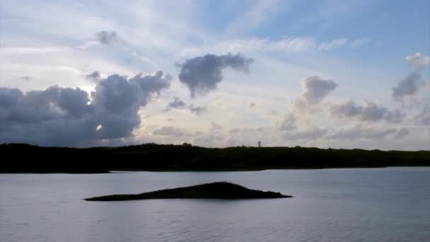 Timelapse - Algarve Vista da paisagem da barragem de Beliche (Portugal ) — Vídeo de Stock