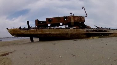 Pan Timelapse Ria Formosa sulak doğal koruma bölge manzara, Algarve, Güney Portekiz.